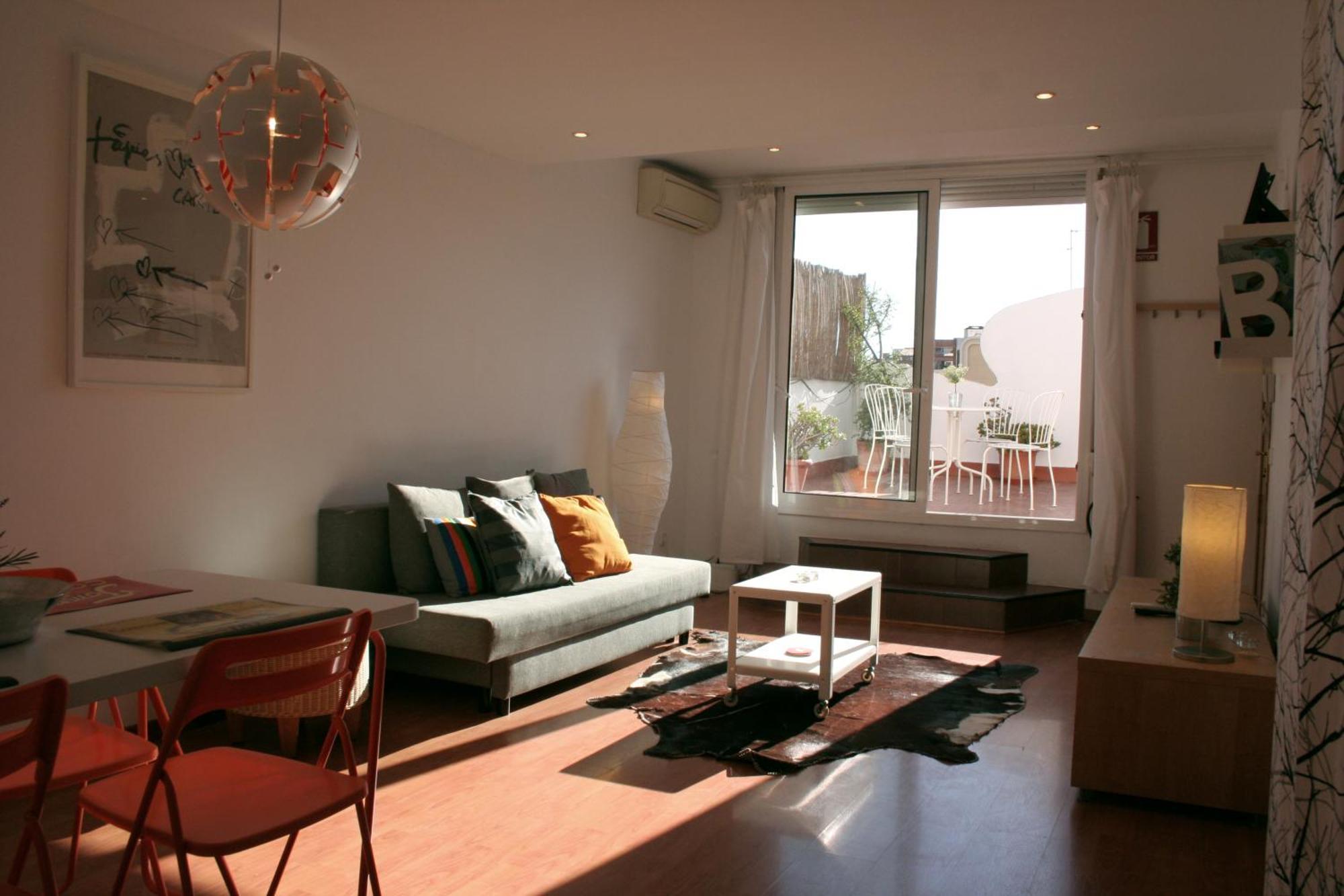 Lovely Apartment With A Terrace Barcelona Kültér fotó